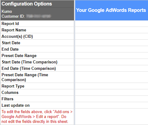 configuration options