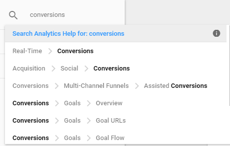 search for conversions