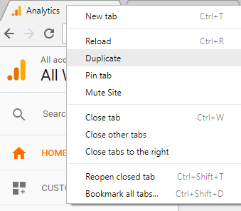 duplicate tab